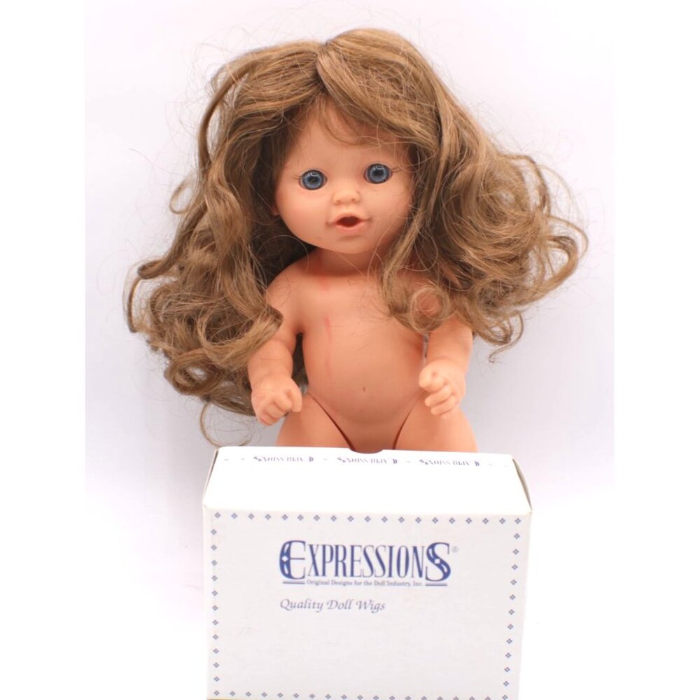 Expressions Quality Doll Wigs Kayla Light Brown Curly Hair Fits 15-16" Dolls NEW